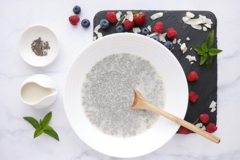 Step 1 - Chia, Acai and Strawberry Layered Breakfast Jar