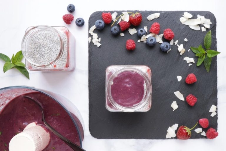 Step 5 - Chia, Acai and Strawberry Layered Breakfast Jar