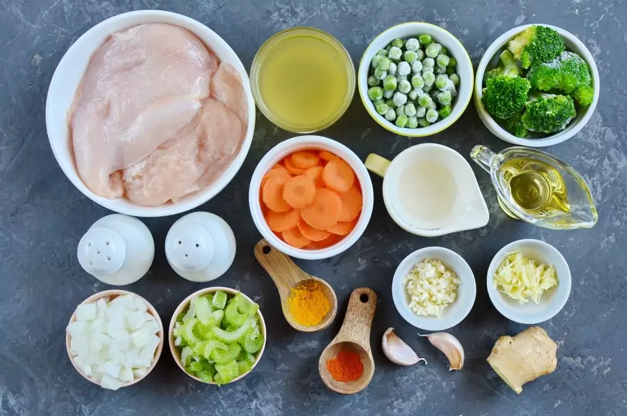 Ingredients for Chicken Detox Soup
