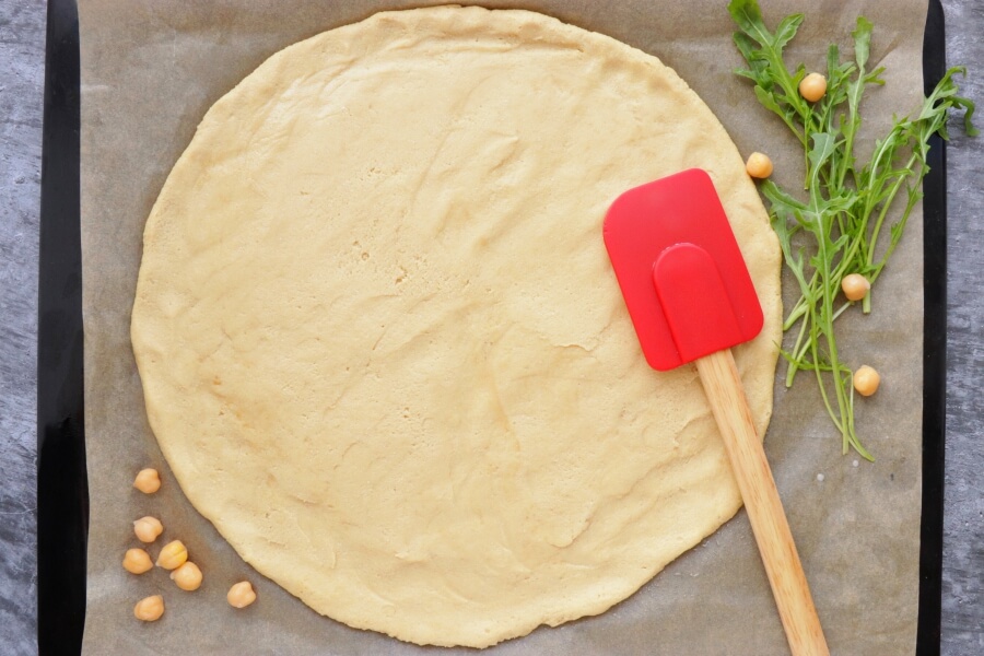 Vegan Chickpea Crust Pizza with Greens Galore recipe - step 3