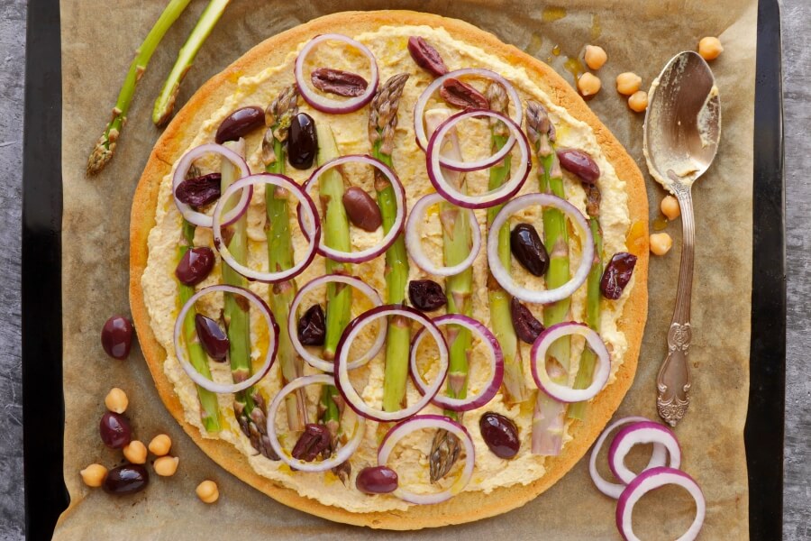 Vegan Chickpea Crust Pizza with Greens Galore recipe - step 5