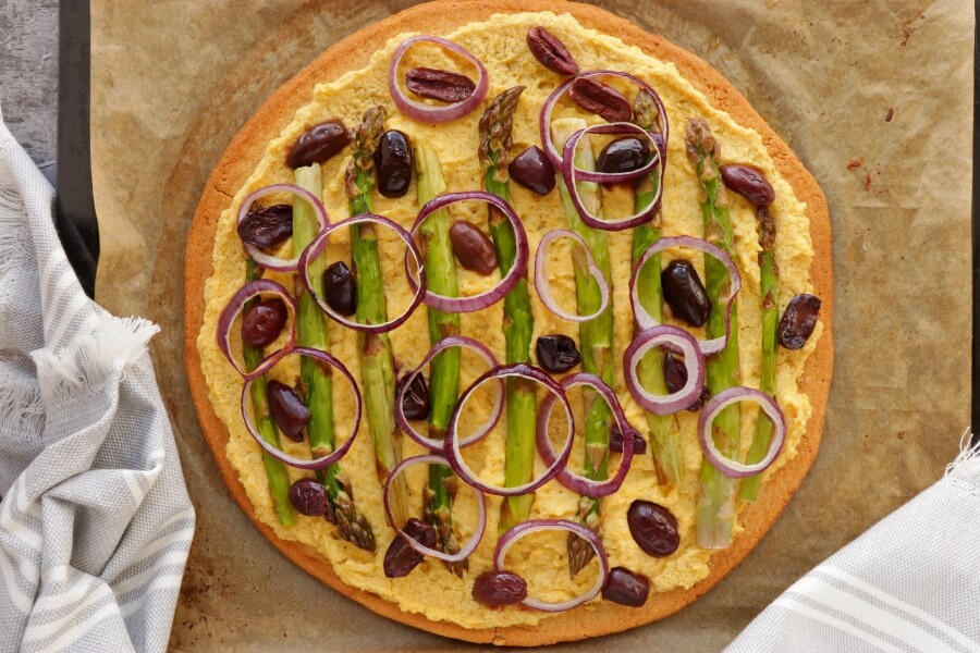 Vegan Chickpea Crust Pizza with Greens Galore recipe - step 7