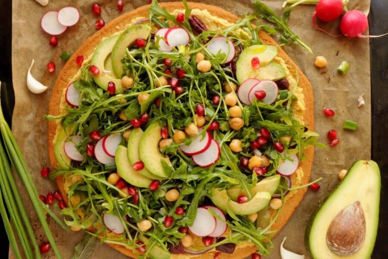 Step 8 - Vegan Chickpea Crust Pizza with Greens Galore
