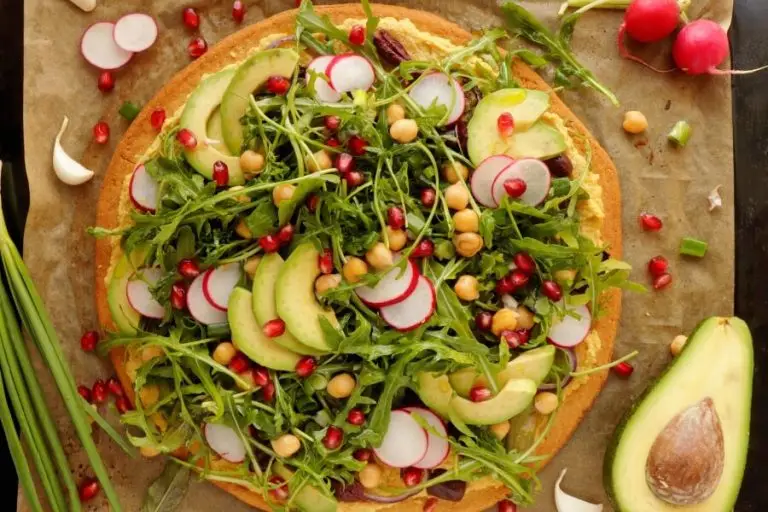 Step 8 - Vegan Chickpea Crust Pizza with Greens Galore