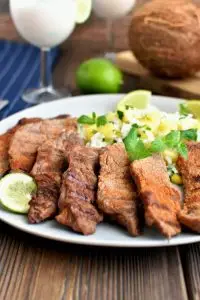 Gluten Free Chili Steaks with Hawaiian Rice