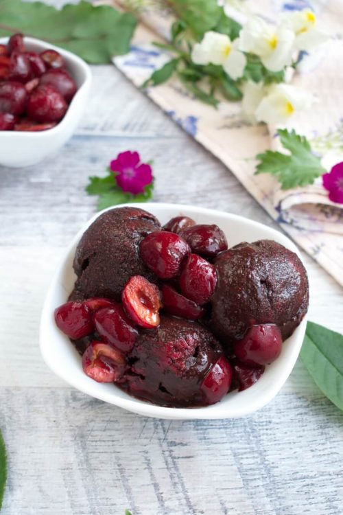 Vegan Chocolate Cherry Sorbet
