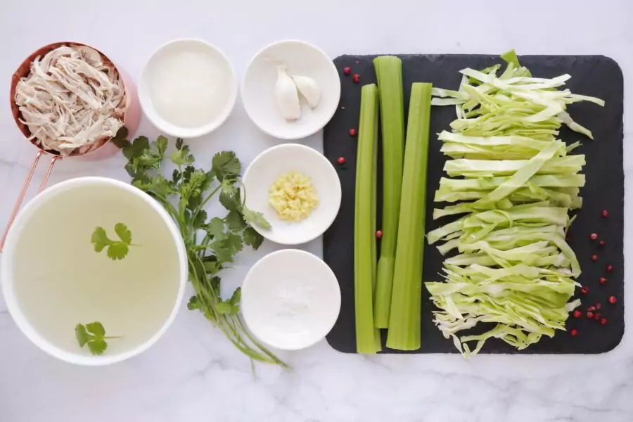 Ingredients for Detox Chicken Cabbage Soup