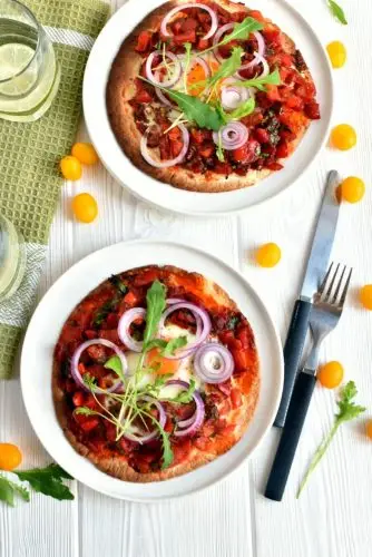 Egg & Rocket Pizzas