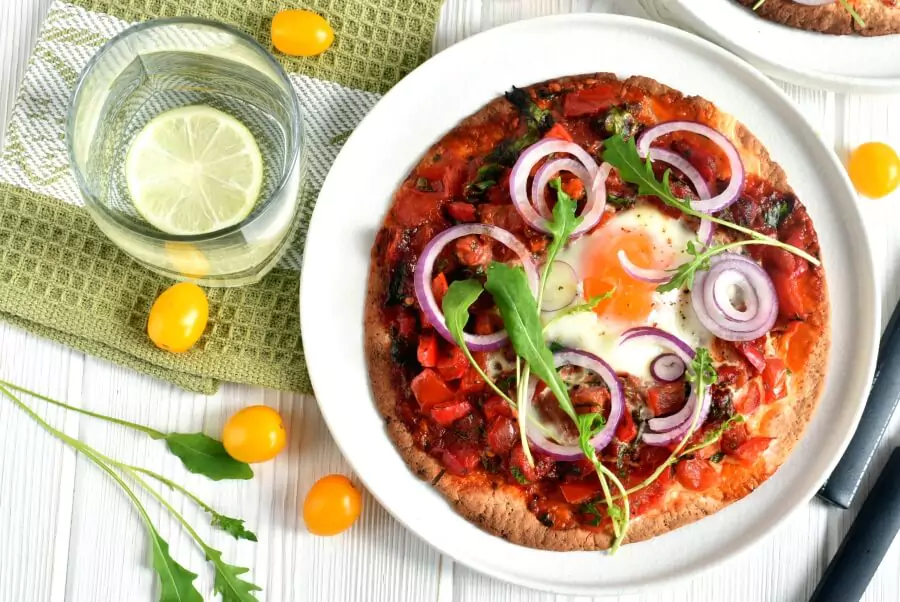 Egg & Rocket Pizzas