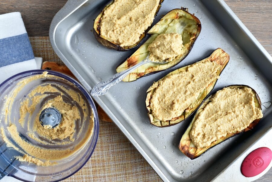 Vegetarian Falafel-Stuffed Eggplant recipe - step 6
