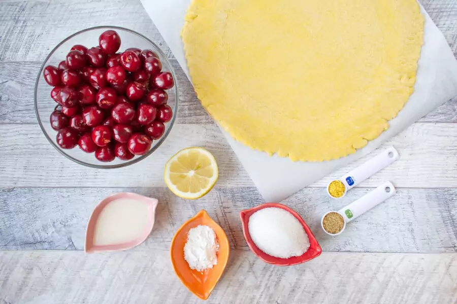 Ingredients for Fresh Cherry Galette