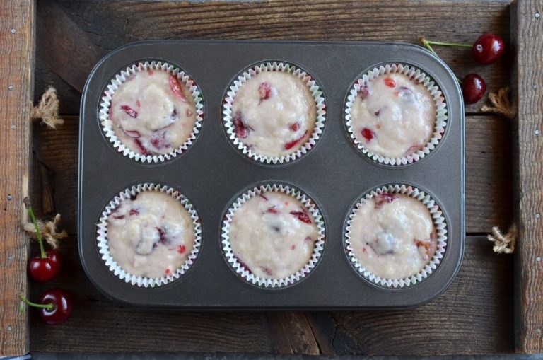 Step 6 - Fresh Cherry Muffins