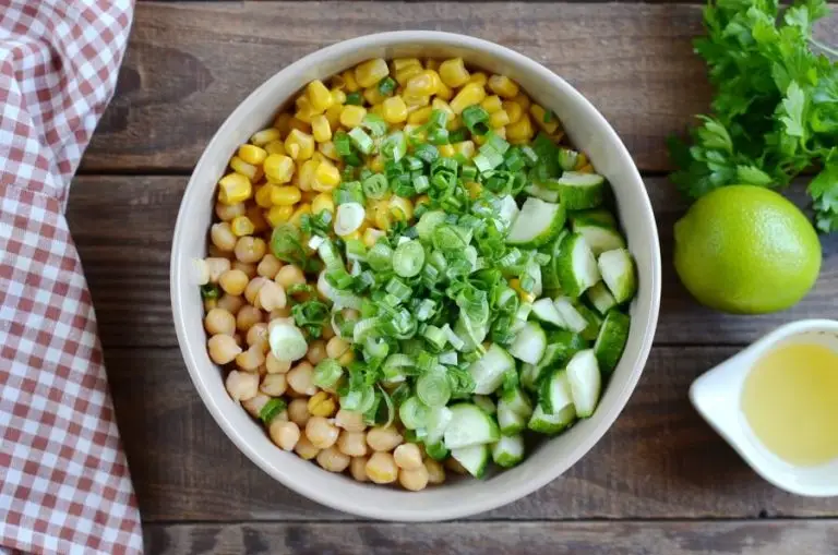 Step 1 - Fresh Vegan Corn and Chickpea Salad