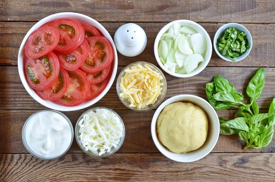 Ingredients for Fresh Tomato Pie