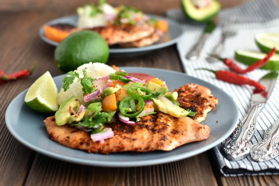 Grilled Ancho Chicken Breasts and Apricot Salsa Recipe-How Grilled Ancho Chicken Breasts and Apricot Salsa-Delicious Grilled Ancho Chicken Breasts and Apricot Salsa