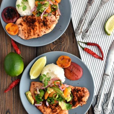 Grilled Ancho Chicken Breasts and Apricot Salsa Recipe-How Grilled Ancho Chicken Breasts and Apricot Salsa-Delicious Grilled Ancho Chicken Breasts and Apricot Salsa