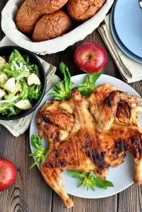 Grilled Spiced Chicken with Crunchy Apple Salad