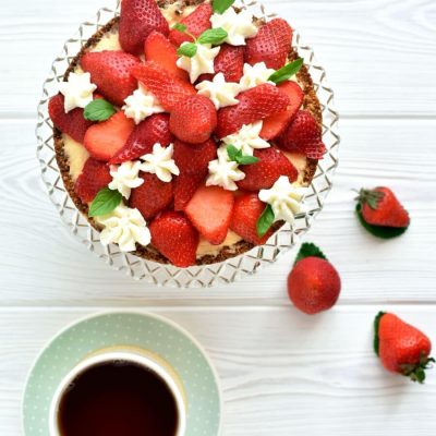 Healthy Strawberry-Orange Tart Recipe-How To Make Healthy Strawberry-Orange Tart-Delicious Healthy Strawberry-Orange Tart