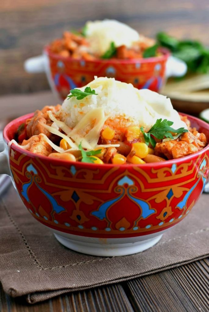 Gluten Free Hearty Chicken Chili with White Beans