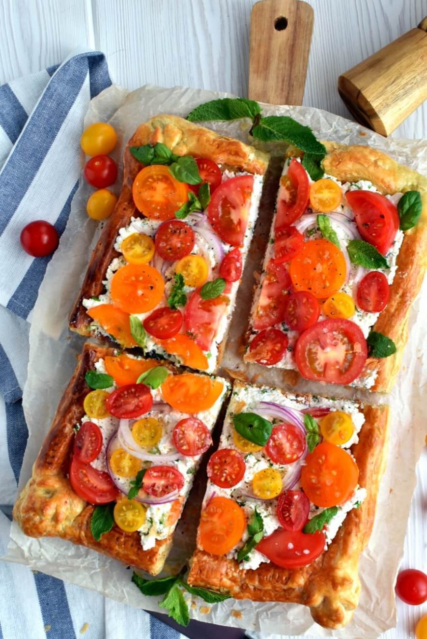 Herbed Ricotta and Fresh Tomato Tart Recipe - Cook.me Recipes