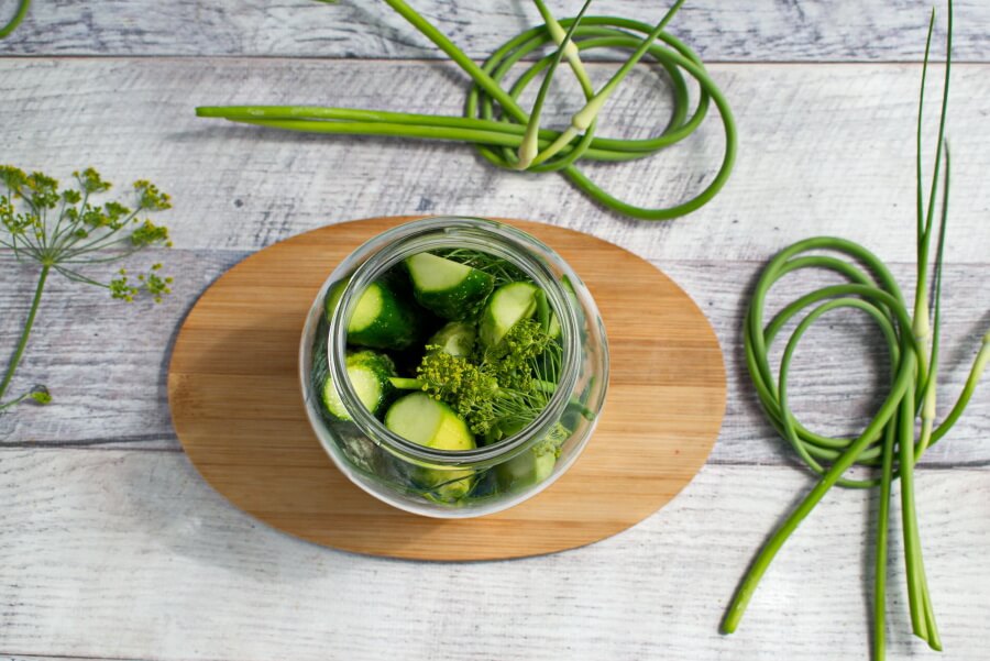 Lacto-Fermented Pickles with Garlic Scapes recipe - step 2