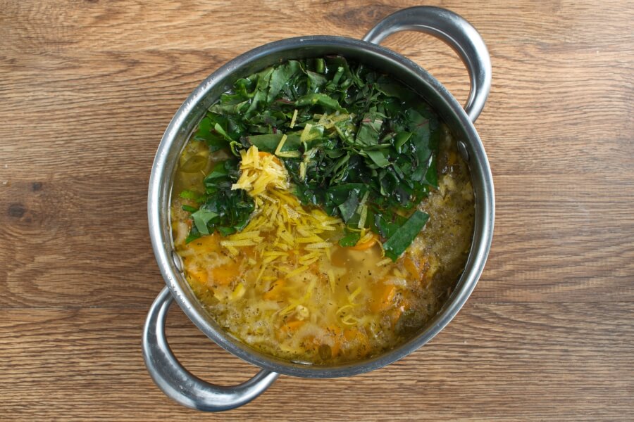 Lemon Chicken and Chard Orzo Soup recipe - step 9