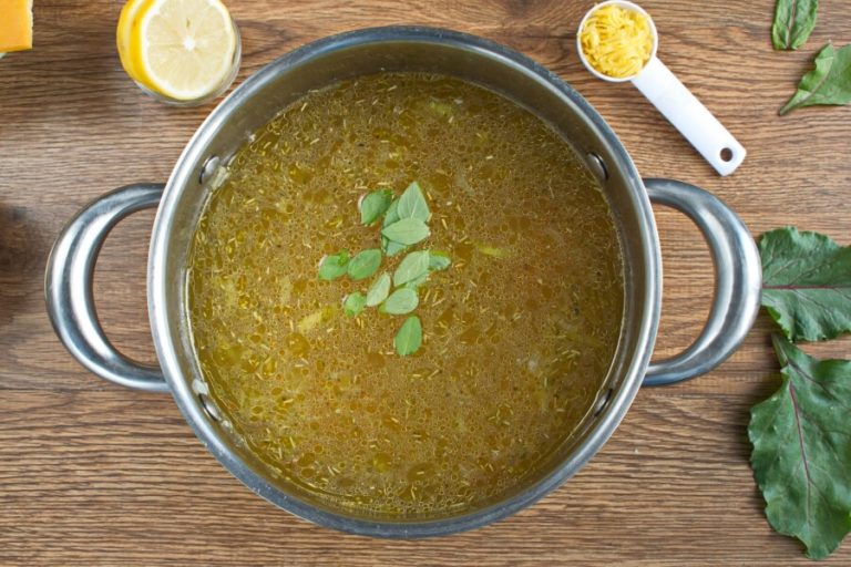 Step 5 - Lemon Chicken and Chard Orzo Soup
