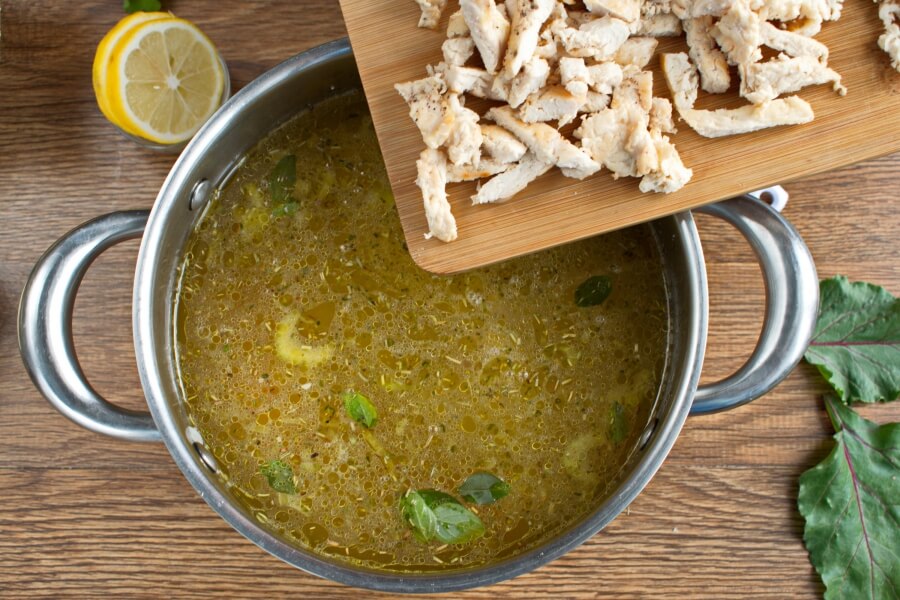 Lemon Chicken and Chard Orzo Soup recipe - step 6