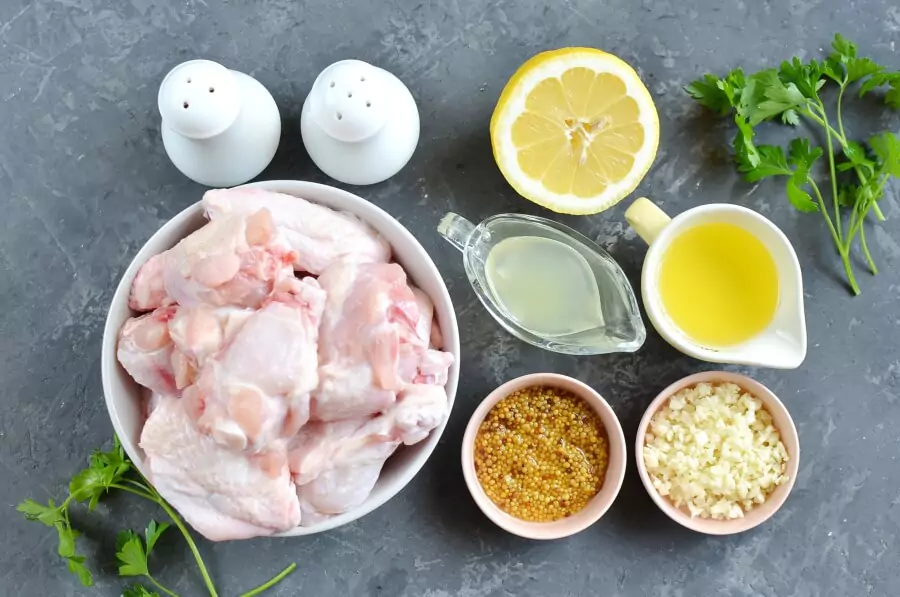 Ingredients for Keto Lemon Dijon Wings