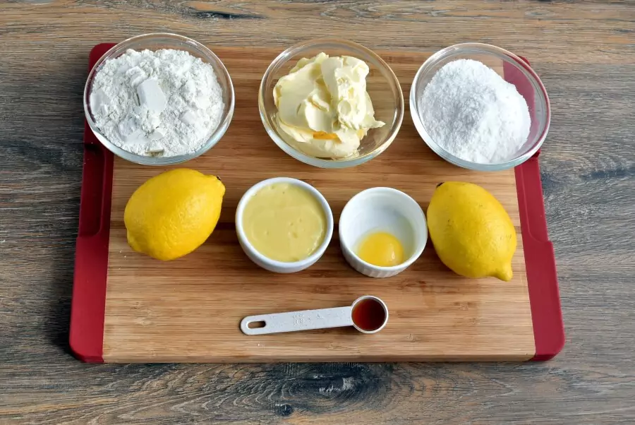 Ingredients for Lemon Kisses