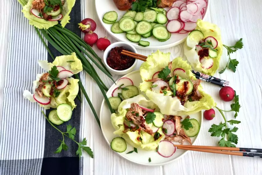 Healthy Low Carb Korean Pork Lettuce Wraps