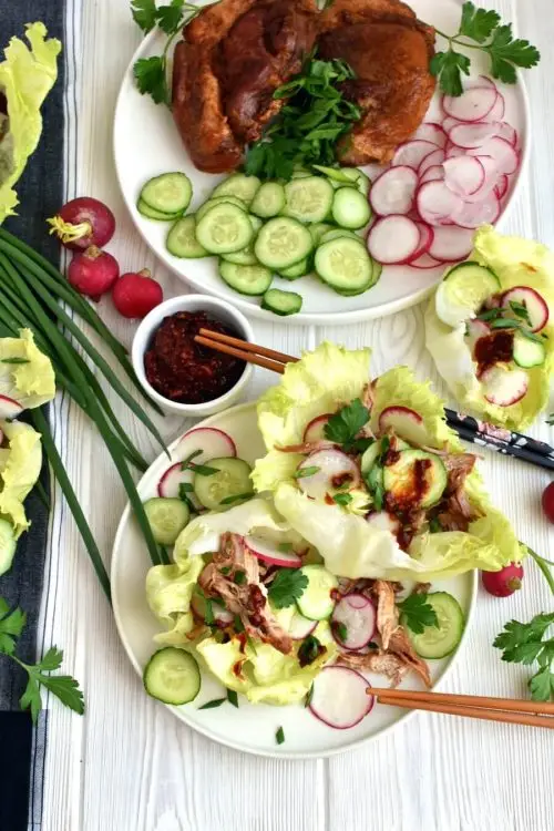 Healthy Low Carb Korean Pork Lettuce Wraps