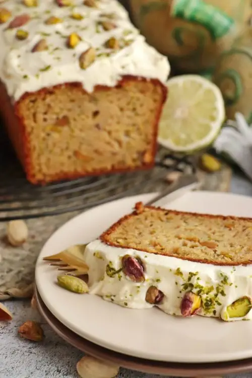 Pistachio, Lime & Zucchini Loaf