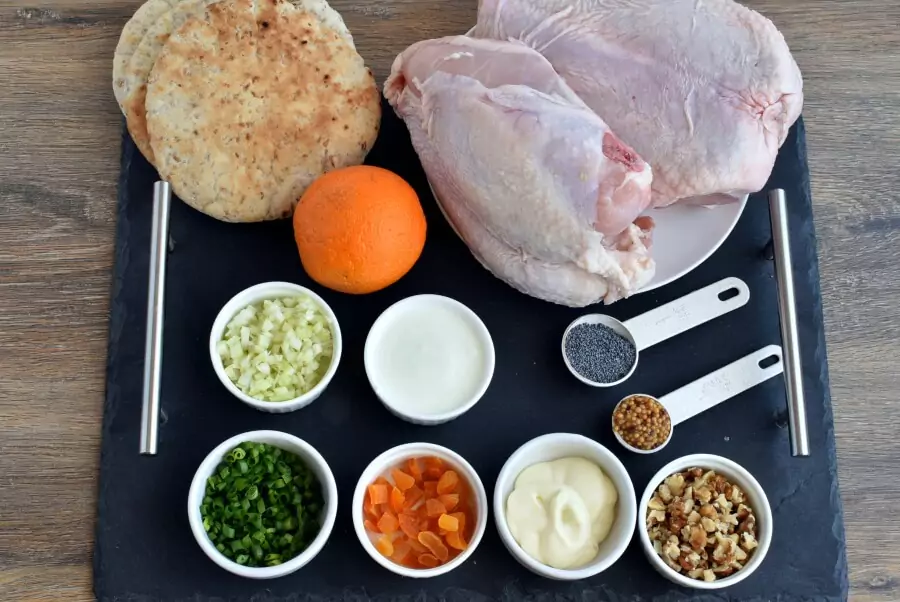 Ingredients for Poppy Seed Chicken Pitas