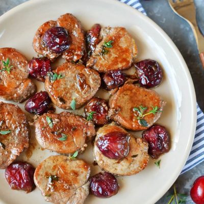Pork Medallions with Red Wine Recipe-How To Make Cherry Sauce-Pork Medallions with Red Wine-Cherry Sauce-Delicious Pork Medallions with Red Wine-Cherry Sauce