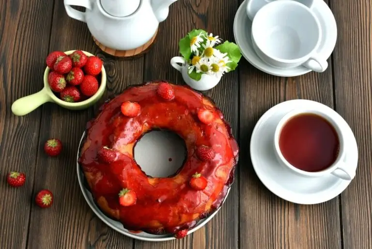 Step 12 - Pound Cake with Strawberry Glaze