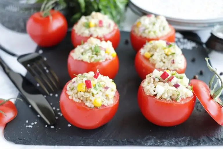 Step 6 - Gluten Free Quinoa and Chickpea Stuffed Tomatoes