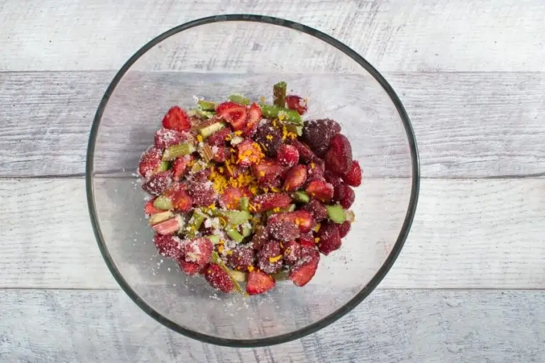Step 1 - Rhubarb Strawberry Cobbler
