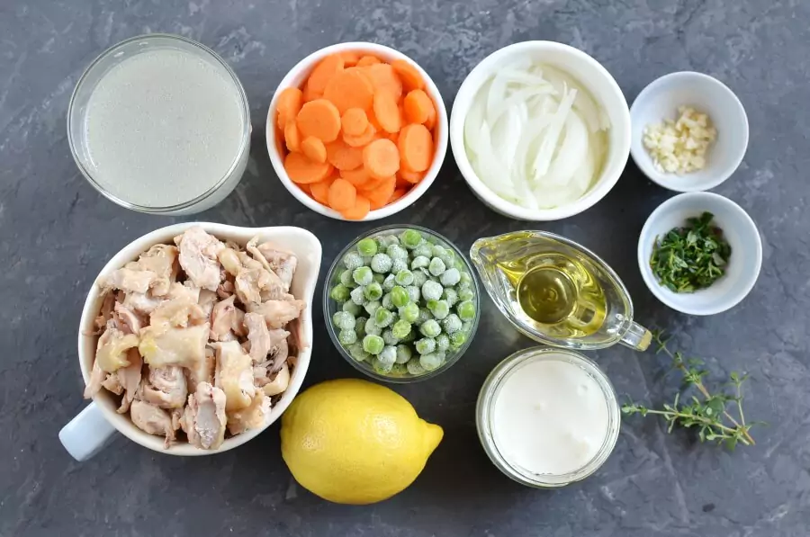 Ingredients for Roast Chicken Soup