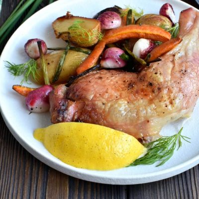 Roast Chicken With Spring Vegetables Recipe-How To Roast Chicken With Spring Vegetables-Delicious Roast Chicken With Spring Vegetables