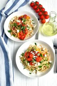 Roasted Cherry Tomato Sauce with Spaghetti