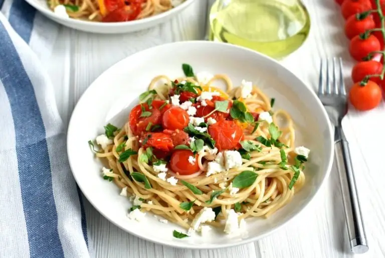 Step 7 - Roasted Cherry Tomato Sauce with Spaghetti
