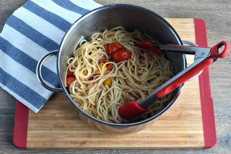 Step 5 - Roasted Cherry Tomato Sauce with Spaghetti