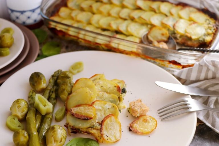 Step 10 - Gluten Free Salmon and Spinach Potato Bake