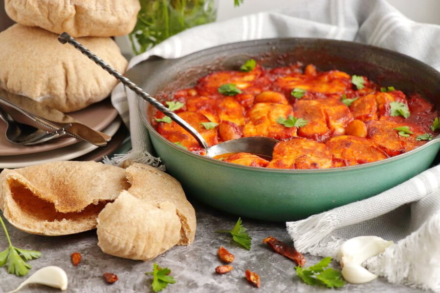 Smoky Tomato and Halloumi Bake