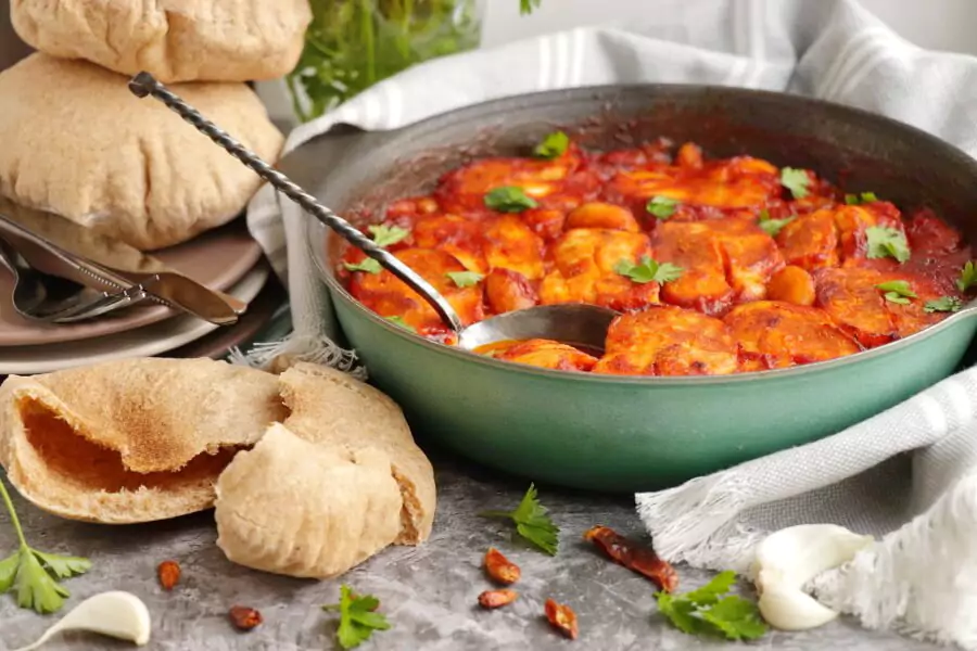 Smoky Tomato and Halloumi Bake