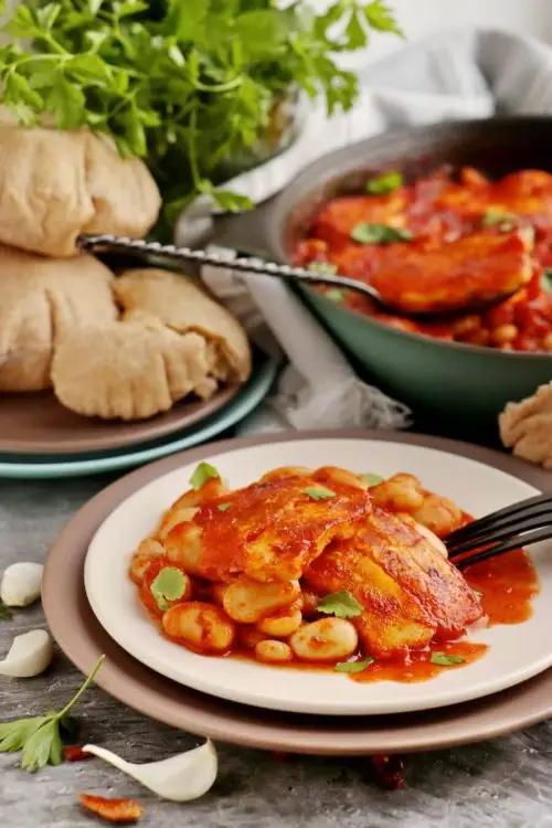 Smoky Tomato and Halloumi Bake