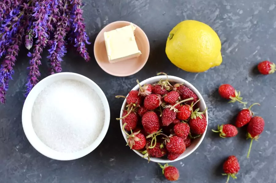Ingredients for Strawberry Jam