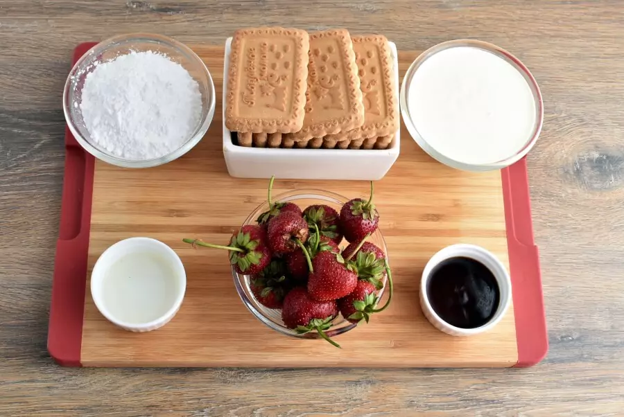 Ingredients for Strawberry Shortcake Slice