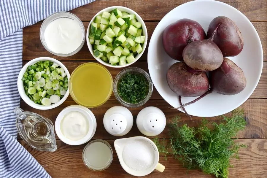 Ingredients for Gluten Free Summer Borscht